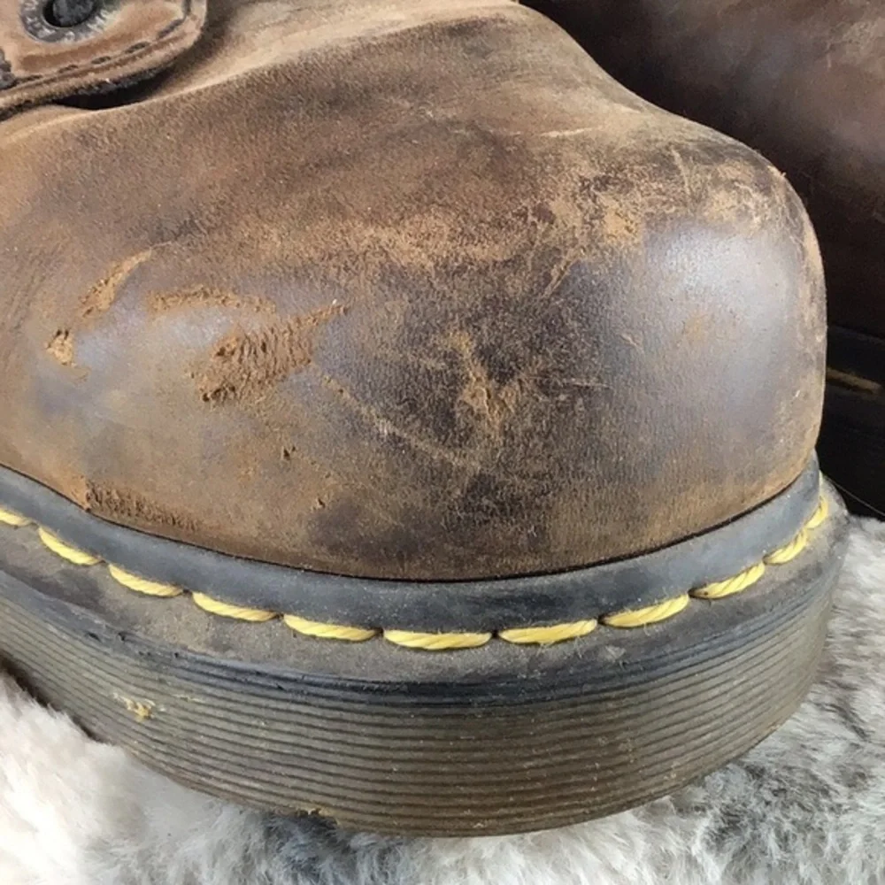 Dr. Martens Industrial Brown‎ Steel Toe Oxfords Unisex Women’s 9|Men’s 8